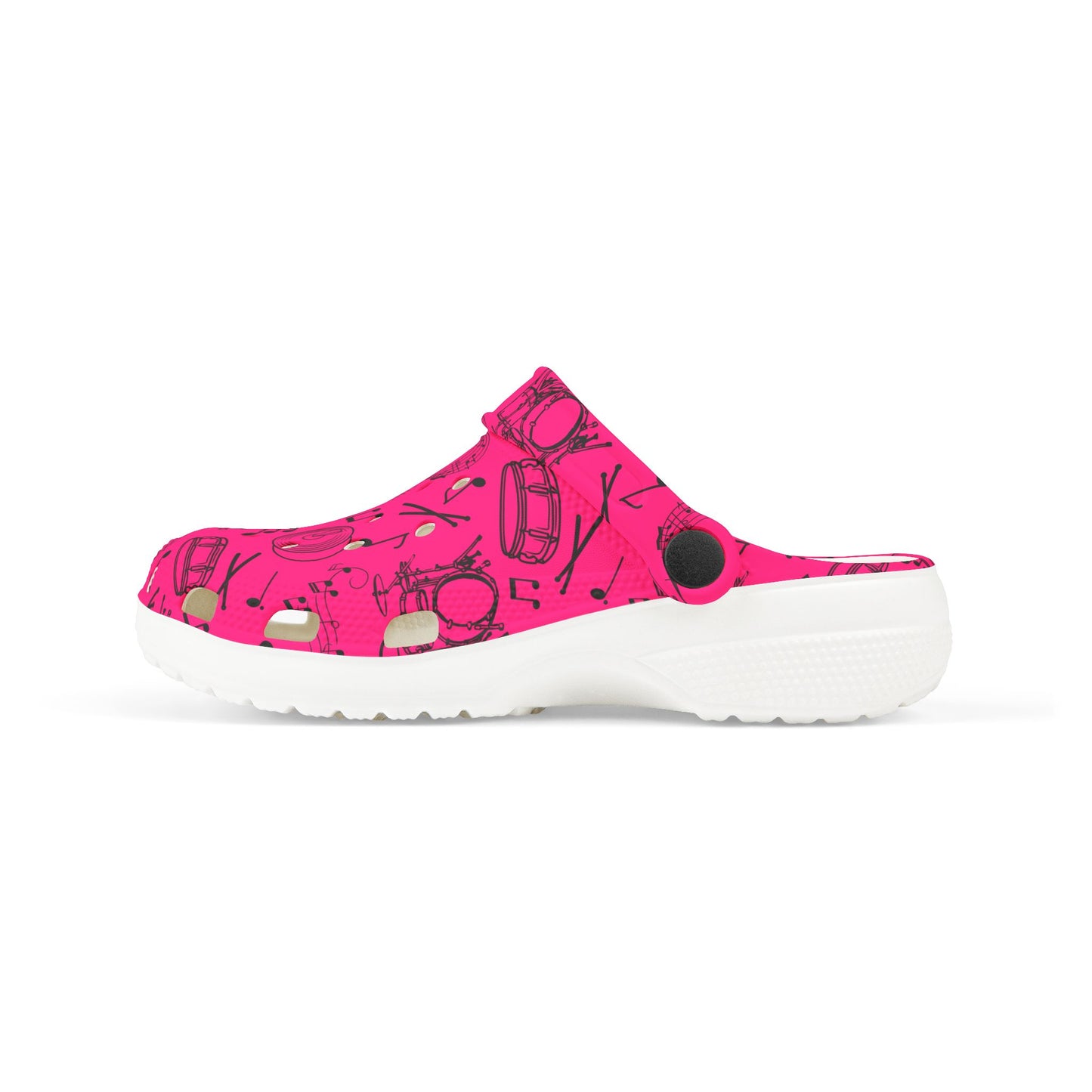 Kid's Foam Clogs - Drums - Hot Pink