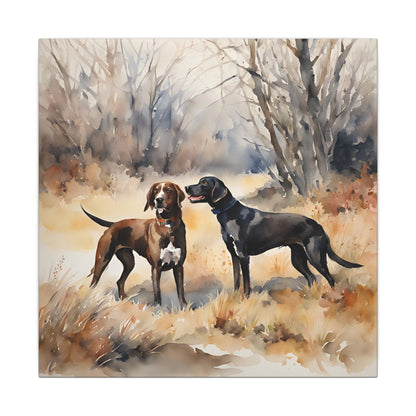 Matte Wall Canvas - Hounds - The Great Outdoors Collection
