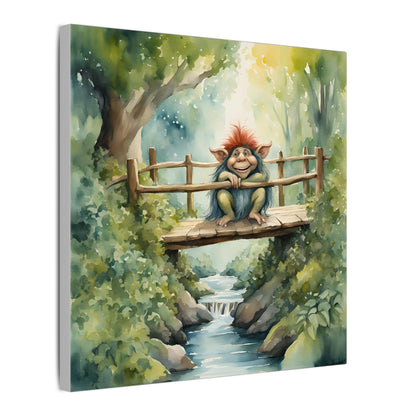 Matte Wall Canvas - Troll on the Bridge - Storybook Dreams Collection