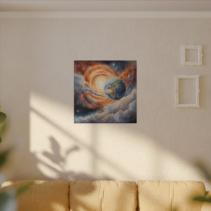 Matte Wall Canvas - Planet Earth - Beyond the Stars Collection