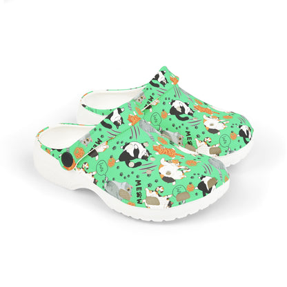Kid's Foam Clogs - Fat Cat - Mint Green