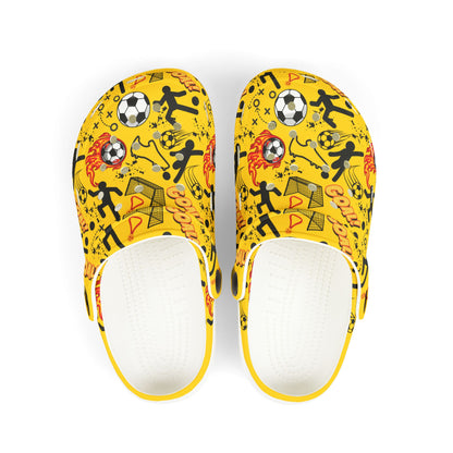 Kid's Foam Clogs - Soccer - Gold