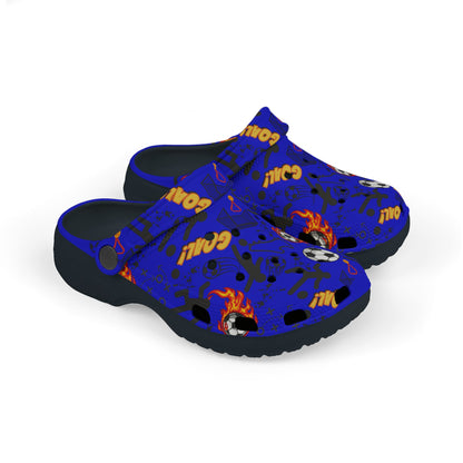Kid's Foam Clogs - Soccer - True Blue