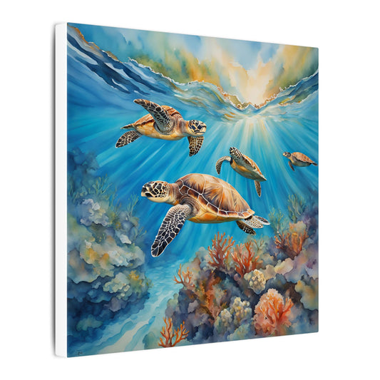 Matte Wall Canvas - Sea Turtles - Neptune's Nursery Collection