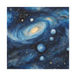 Matte Wall Canvas - Blue Galaxy - Beyond the Stars Collection