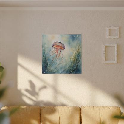 Matte Wall Canvas - Jellyfish - Neptune's Nursery Collection