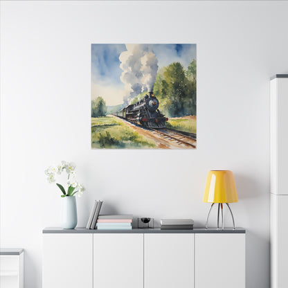 Matte Wall Canvas - Train has left the Station - Wheels & Wings Collection