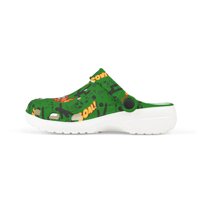 Kid's Foam Clogs - Soccer - True Green