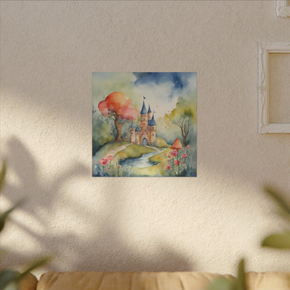 Matte Wall Canvas - Castlescape - Storybook Dreams Collection