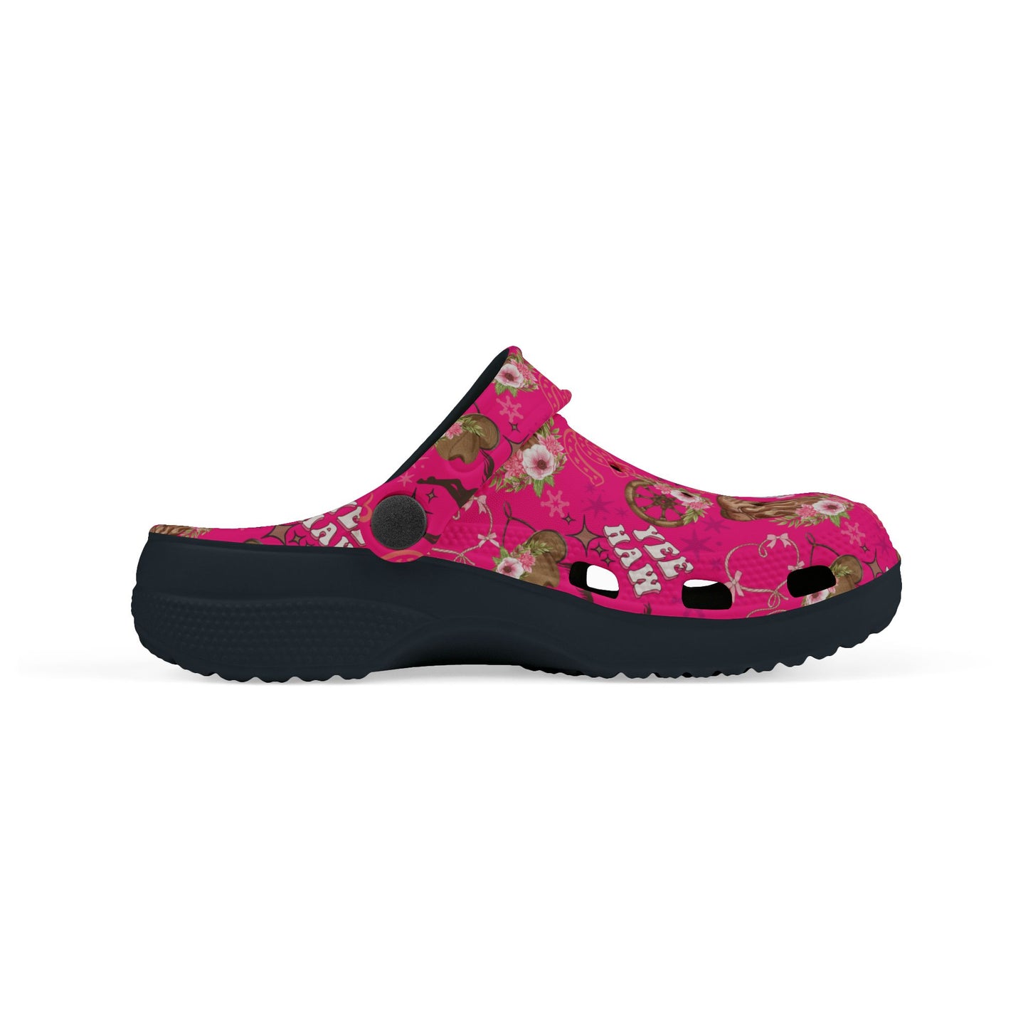 Kid's Foam Clogs - Cowgirl - Hot Pink