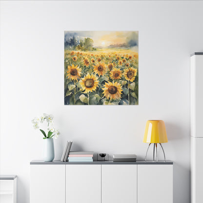 Matte Wall Canvas - Sunflower - Bloom and Grow Collection