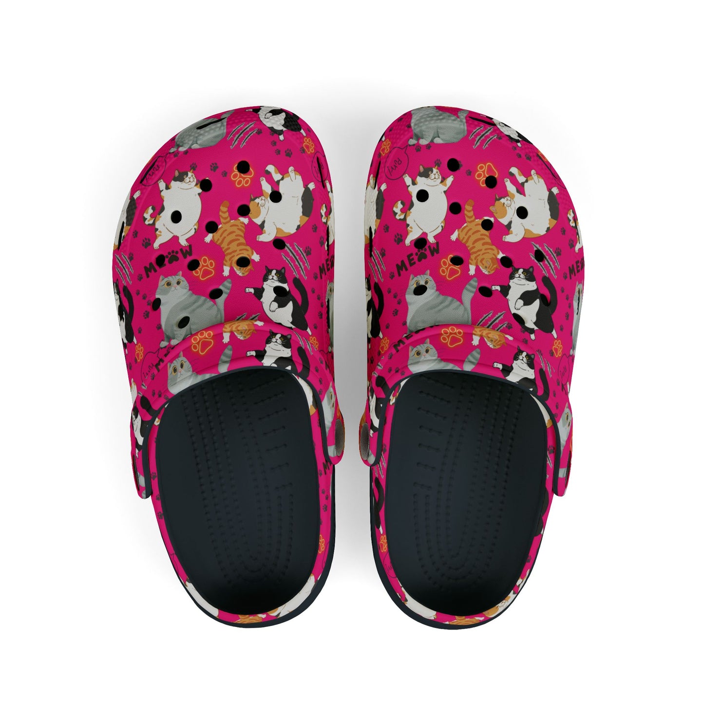 Kid's Foam Clogs - Fat Cat - Hot Pink