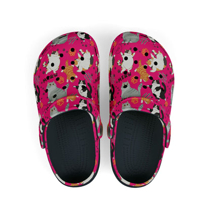 Kid's Foam Clogs - Fat Cat - Hot Pink
