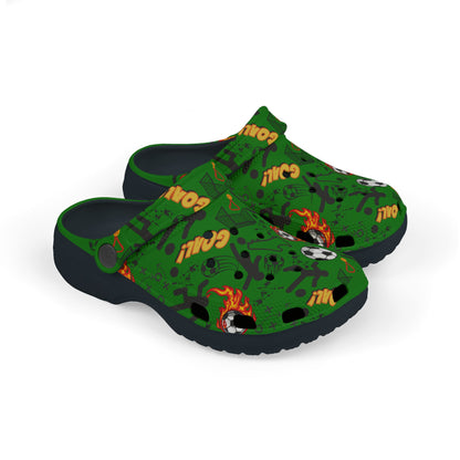 Kid's Foam Clogs - Soccer - True Green