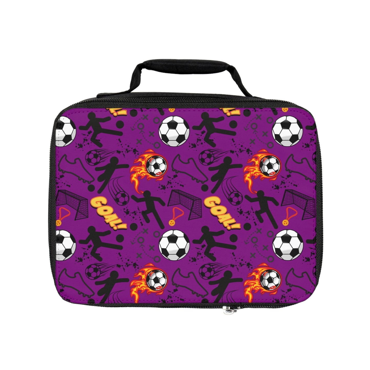 Lunch Bag - Soccer - Purple