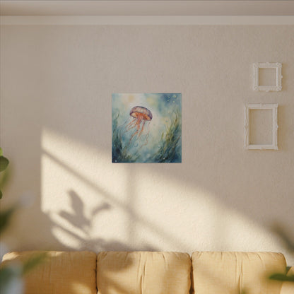 Matte Wall Canvas - Jellyfish - Neptune's Nursery Collection