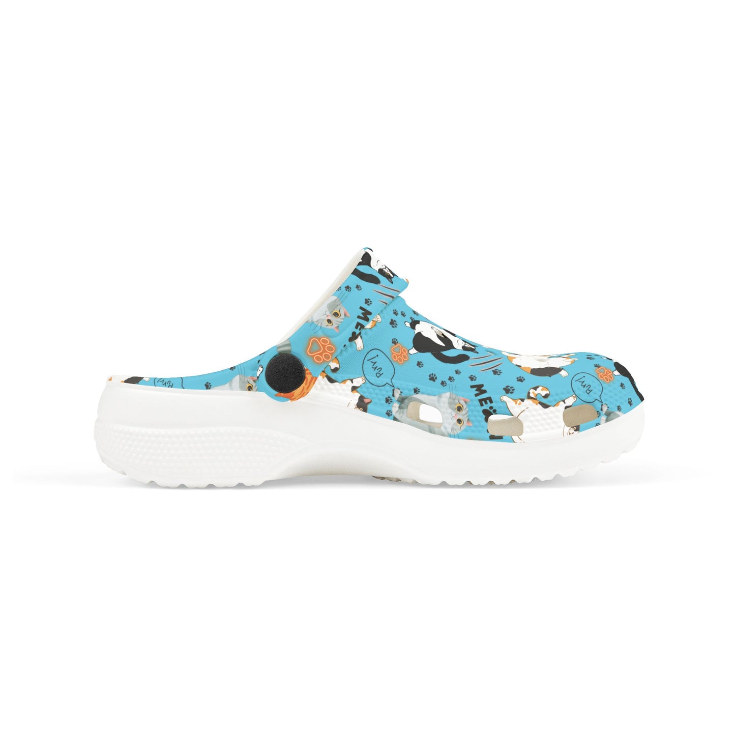 Kid's Foam Clogs - Fat Cat - Light Blue