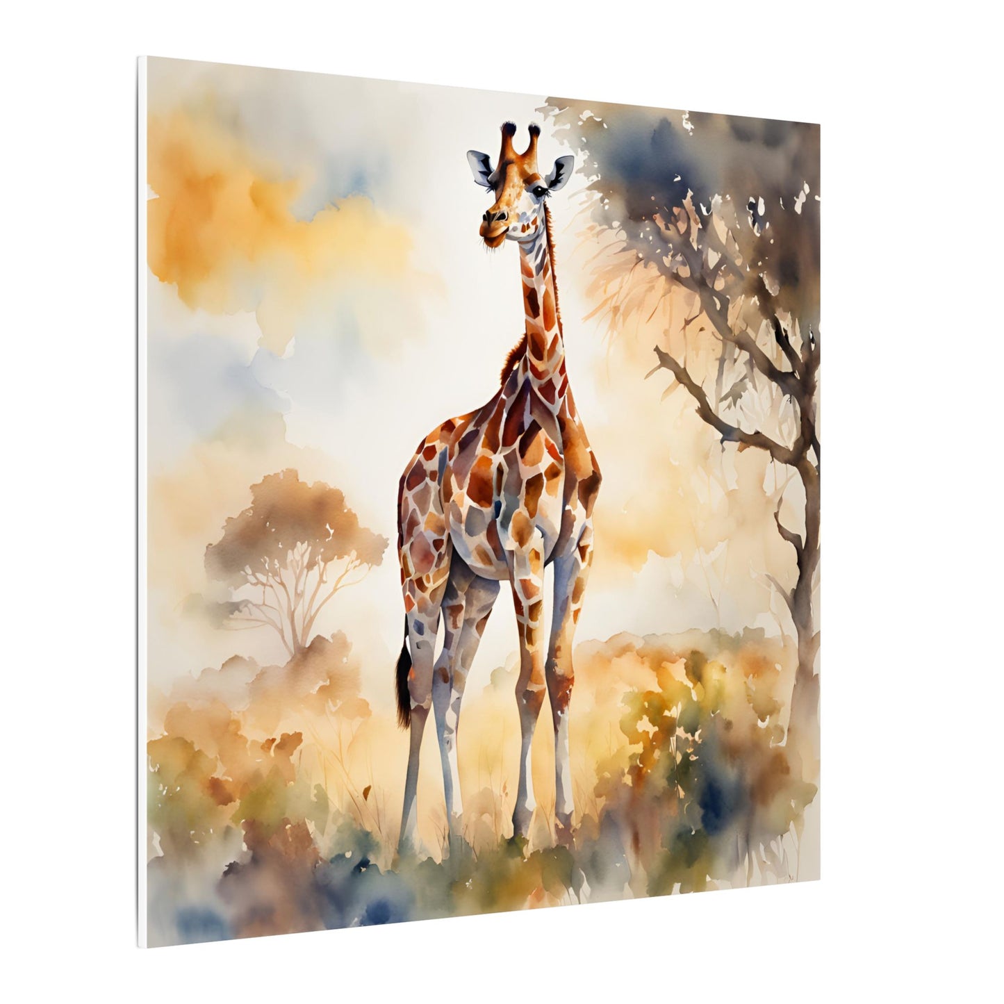 Matte Wall Canvas - Giraffe - African Safari Collection