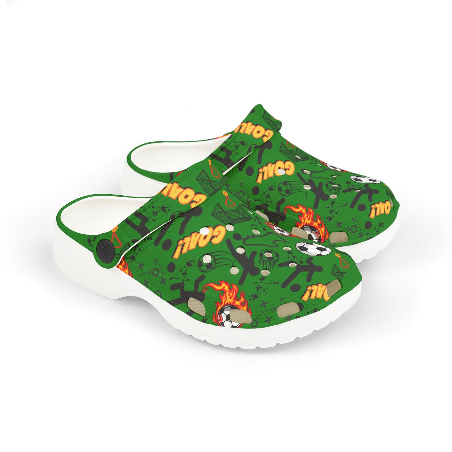 Kid's Foam Clogs - Soccer - True Green