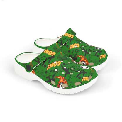 Kid's Foam Clogs - Soccer - True Green