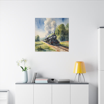 Matte Wall Canvas - Train has left the Station - Wheels & Wings Collection