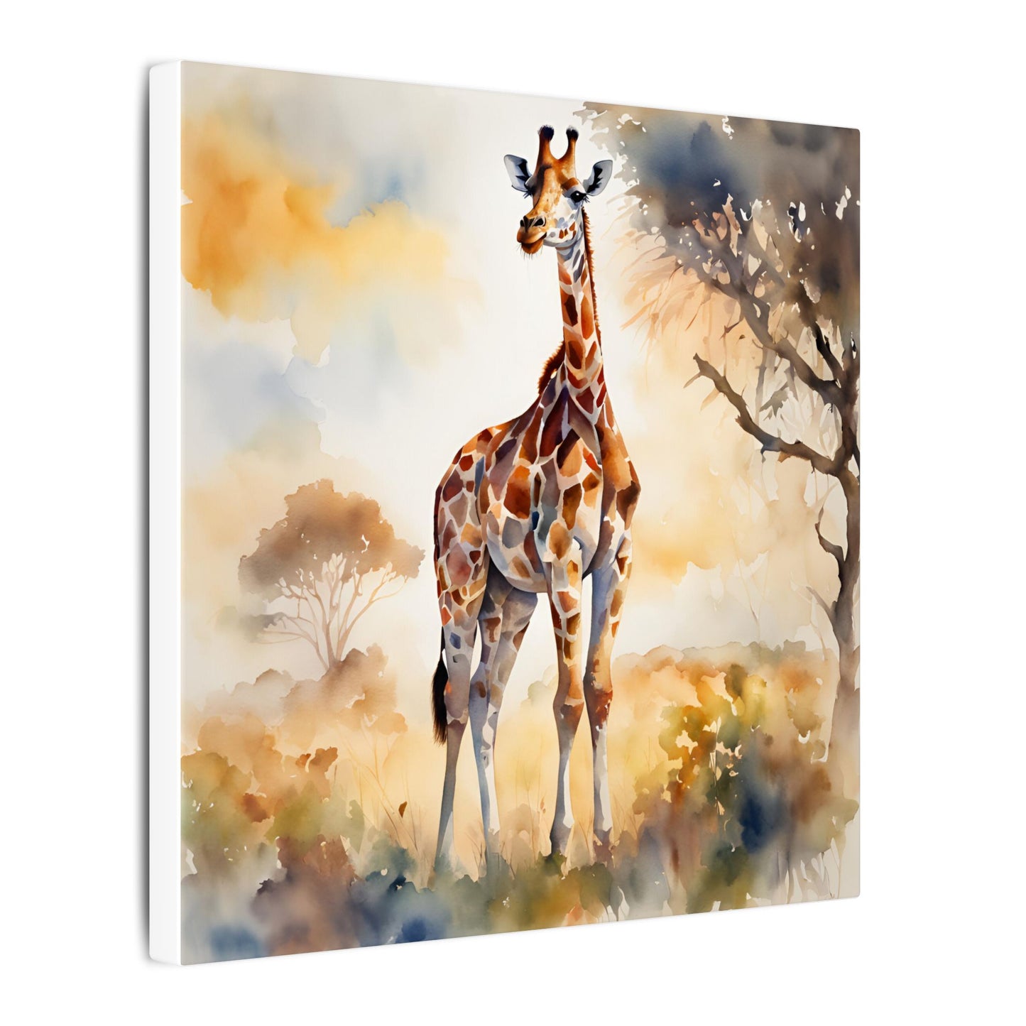 Matte Wall Canvas - Giraffe - African Safari Collection