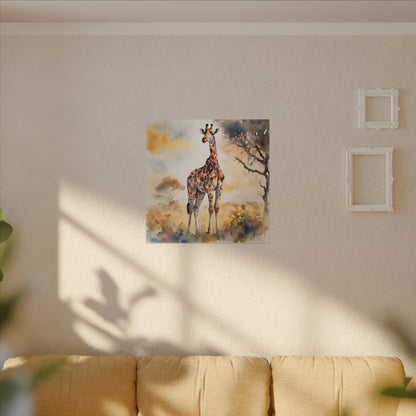 Matte Wall Canvas - Giraffe - African Safari Collection