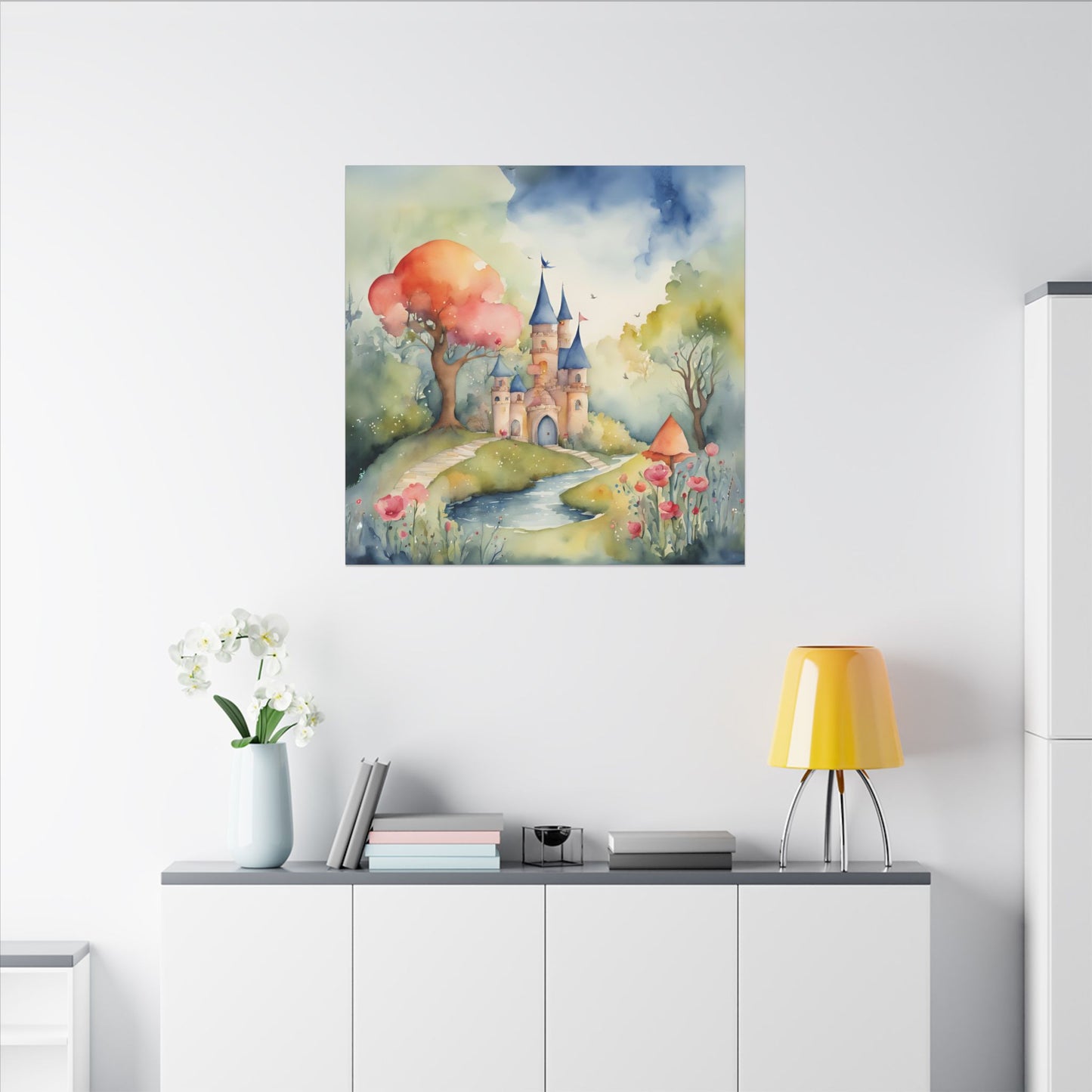 Matte Wall Canvas - Castlescape - Storybook Dreams Collection