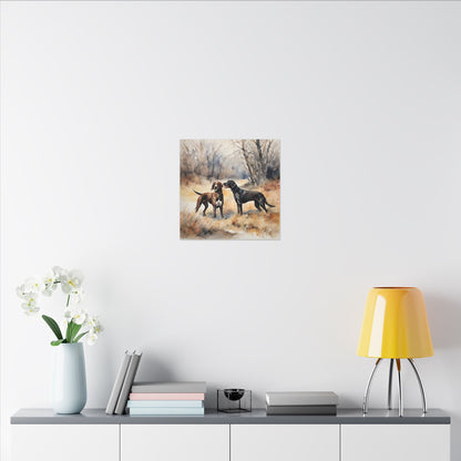 Matte Wall Canvas - Hounds - The Great Outdoors Collection