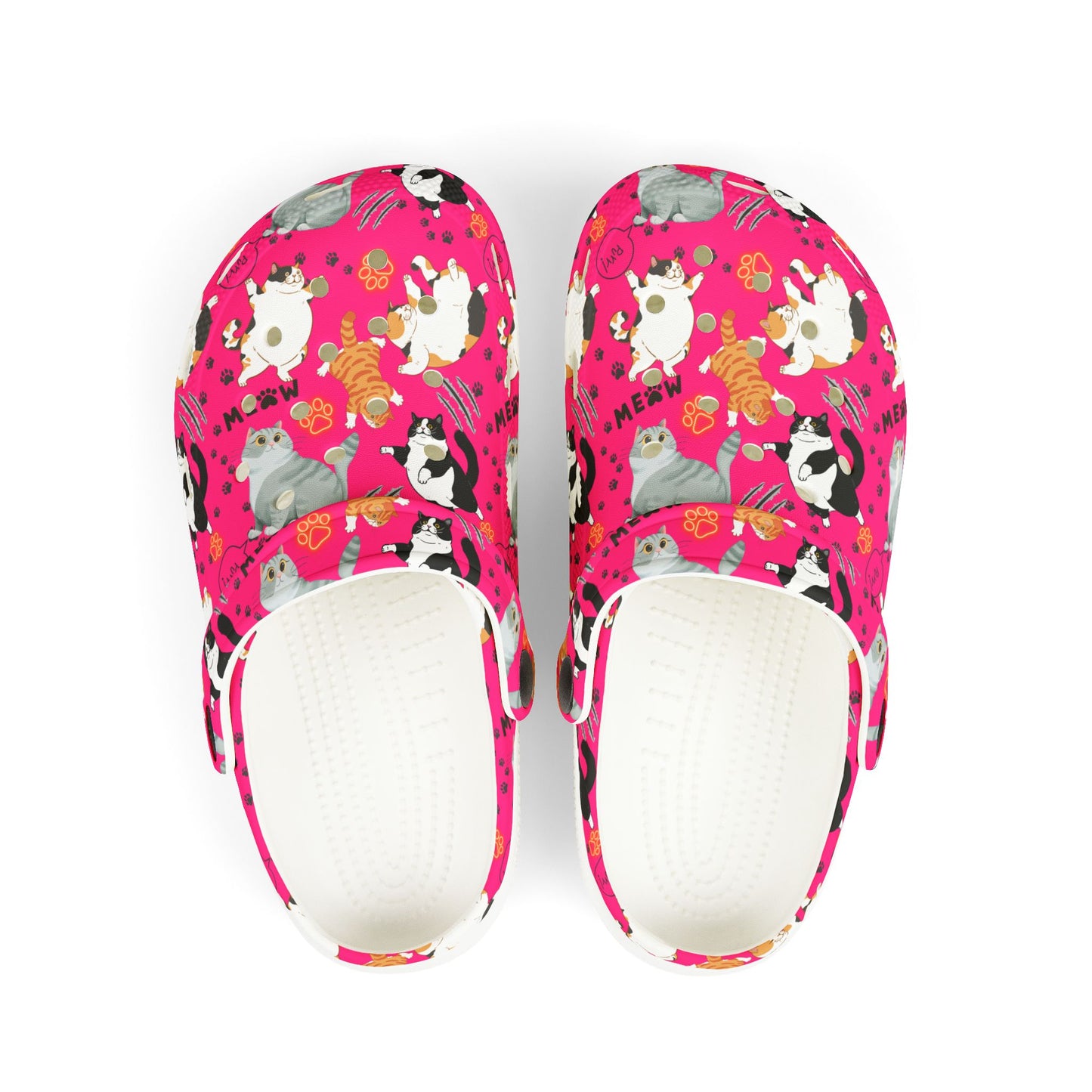 Kid's Foam Clogs - Fat Cat - Hot Pink