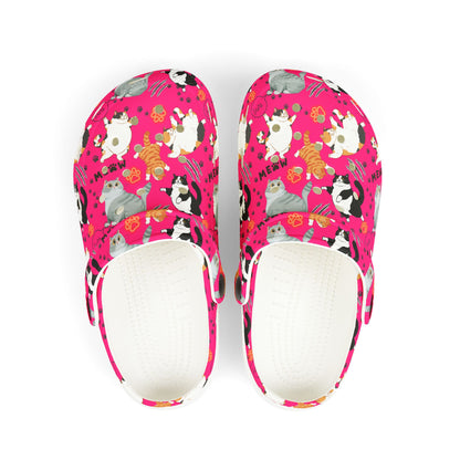 Kid's Foam Clogs - Fat Cat - Hot Pink