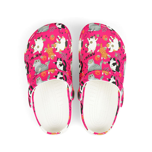 Kid's Foam Clogs - Fat Cat - Hot Pink