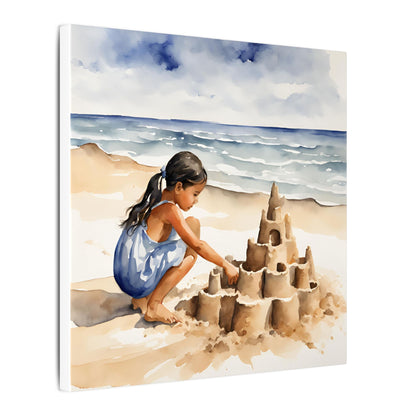 Matte Wall Canvas - Sand Castle - Neptune's Nursery Collection