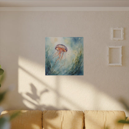Matte Wall Canvas - Jellyfish - Neptune's Nursery Collection