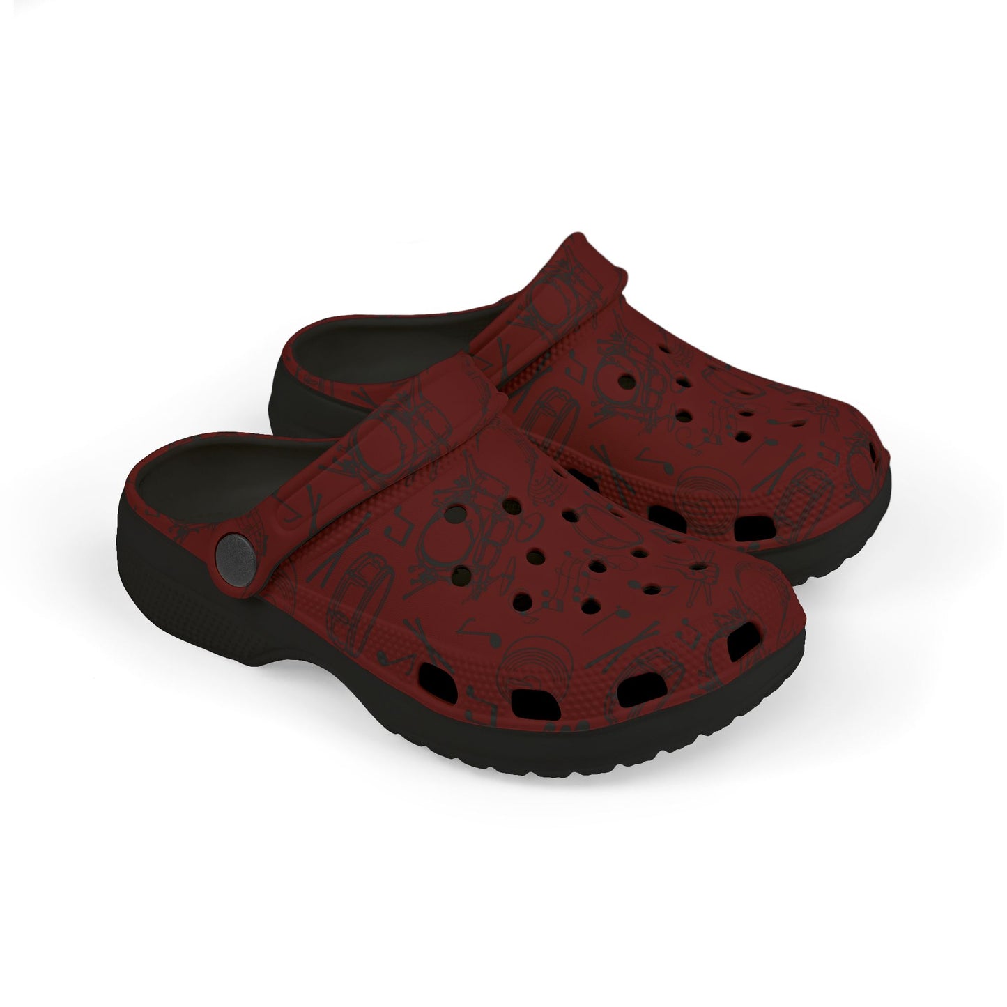 Kid's Foam Clogs - Drums - Maroon