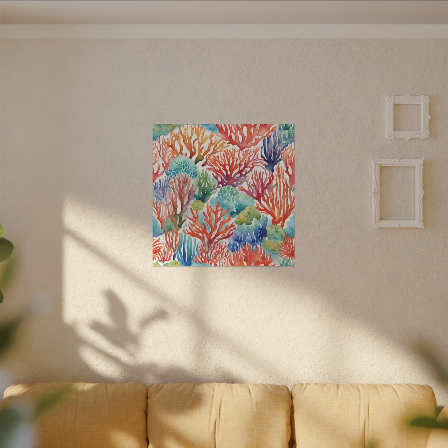 Matte Wall Canvas - Coral - Neptune's Nursery Collection