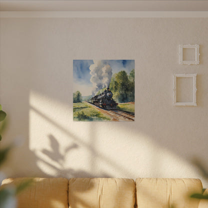 Matte Wall Canvas - Train has left the Station - Wheels & Wings Collection
