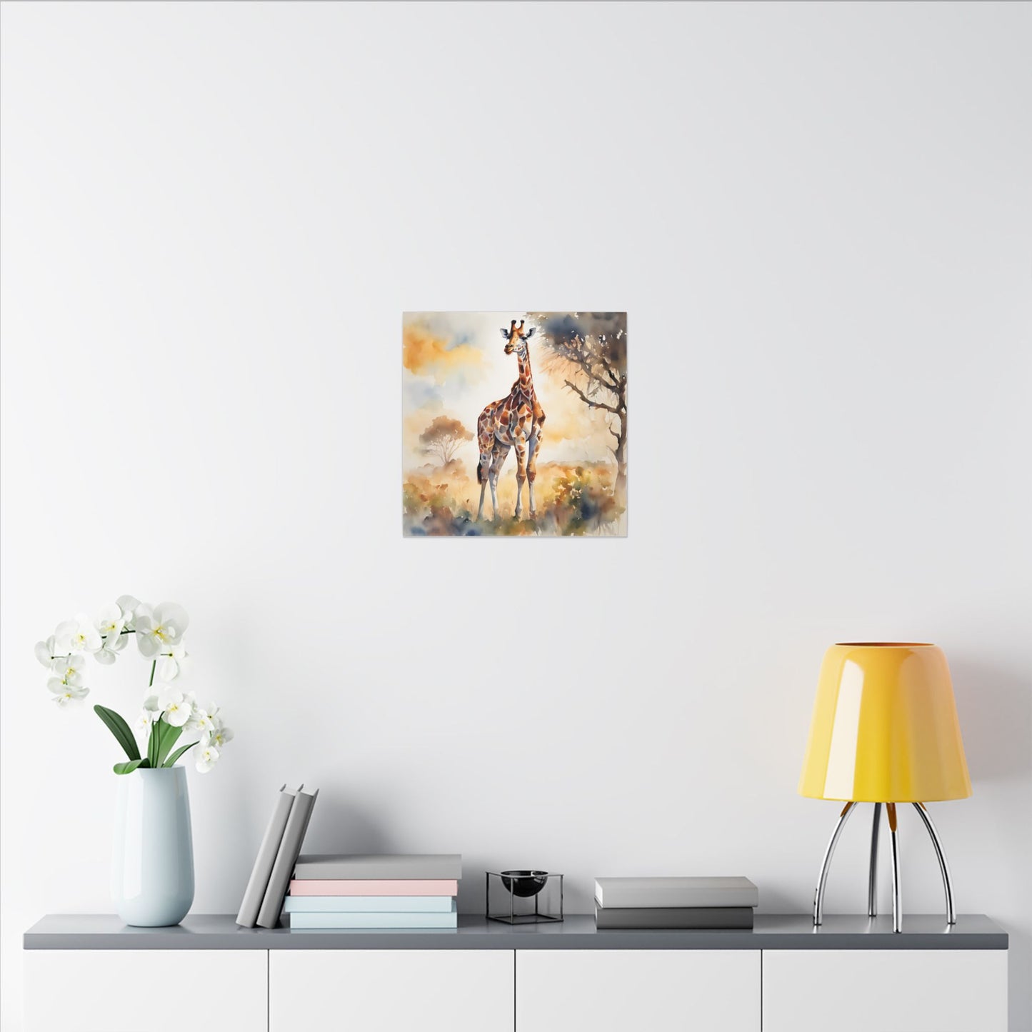 Matte Wall Canvas - Giraffe - African Safari Collection