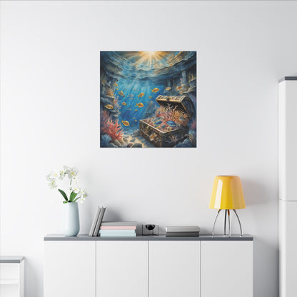 Matte Wall Canvas - Sunken Treasure - Neptune's Nursery Collection