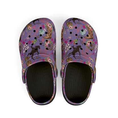 Kid's Foam Clogs - Cowgirl - Lavender