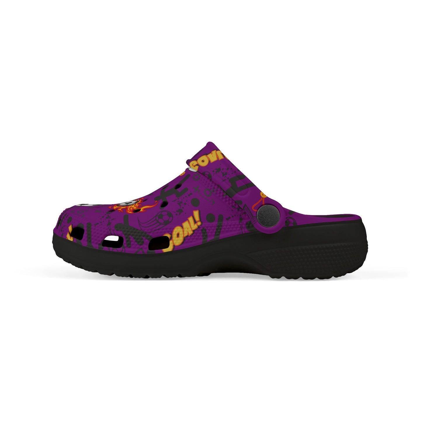 Kid's Foam Clogs - Soccer - Purple