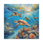 Matte Wall Canvas - Sea Turtles - Neptune's Nursery Collection