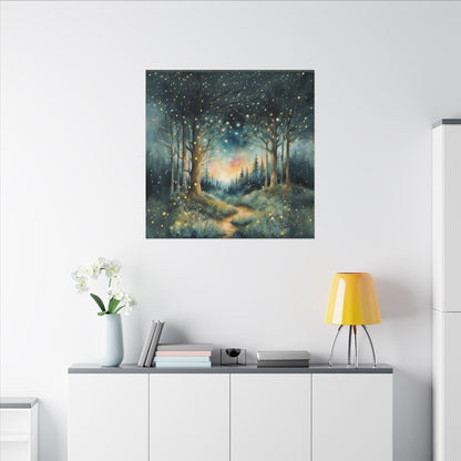 Matte Wall Canvas - Whimsical Forest