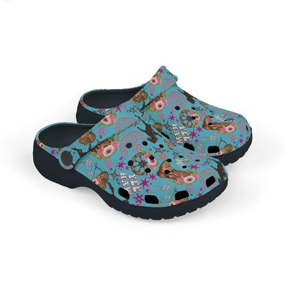 Kid's Foam Clogs - Cowgirl - Light Blue