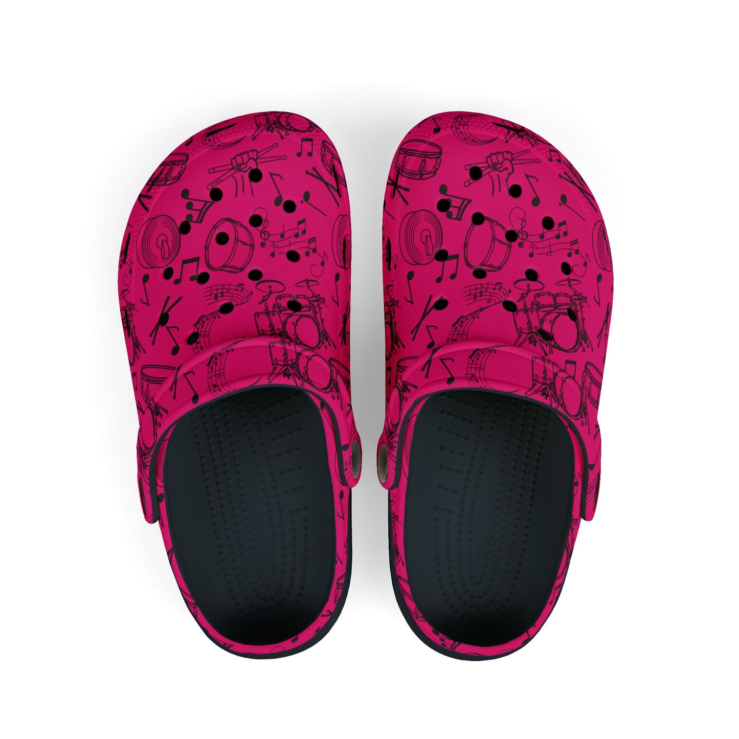 Kid's Foam Clogs - Drums - Hot Pink