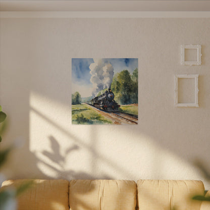Matte Wall Canvas - Train has left the Station - Wheels & Wings Collection