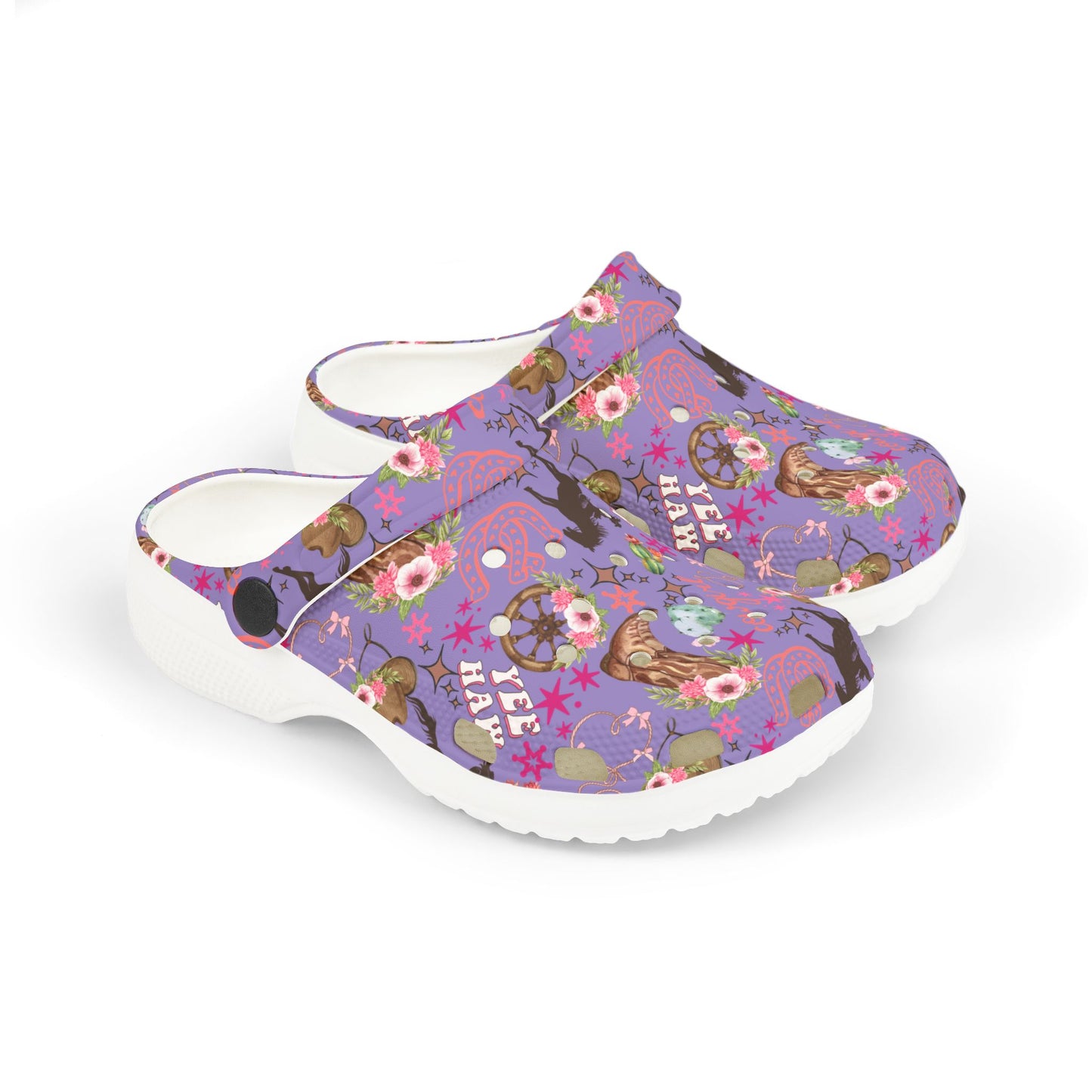Kid's Foam Clogs - Cowgirl - Lavender