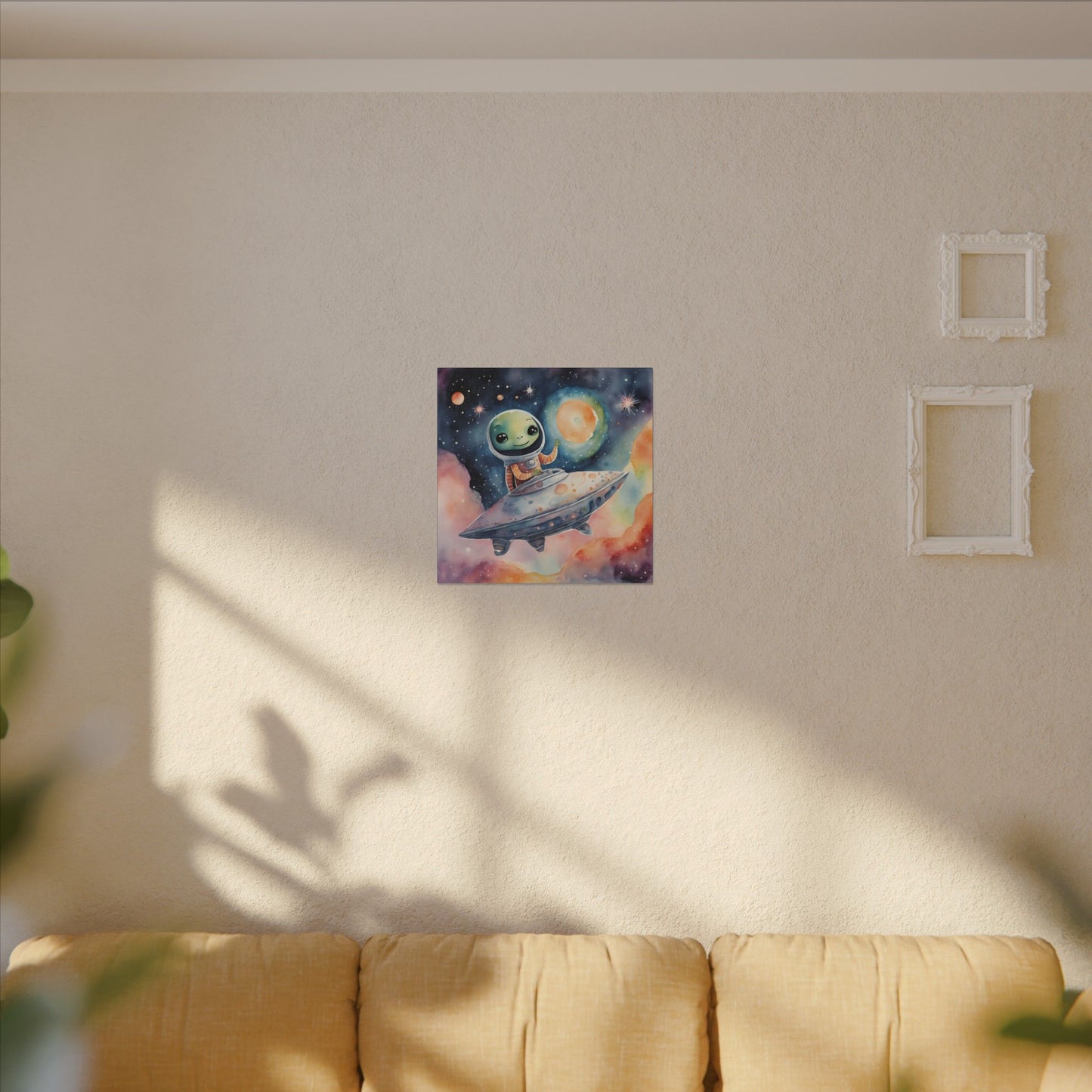 Matte Wall Canvas - Friendly Alien - Beyond the Stars Collection