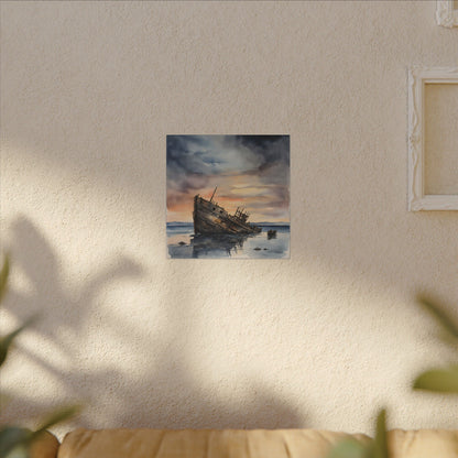Matte Wall Canvas - Shipwreck - Neptune's Nursery Collection