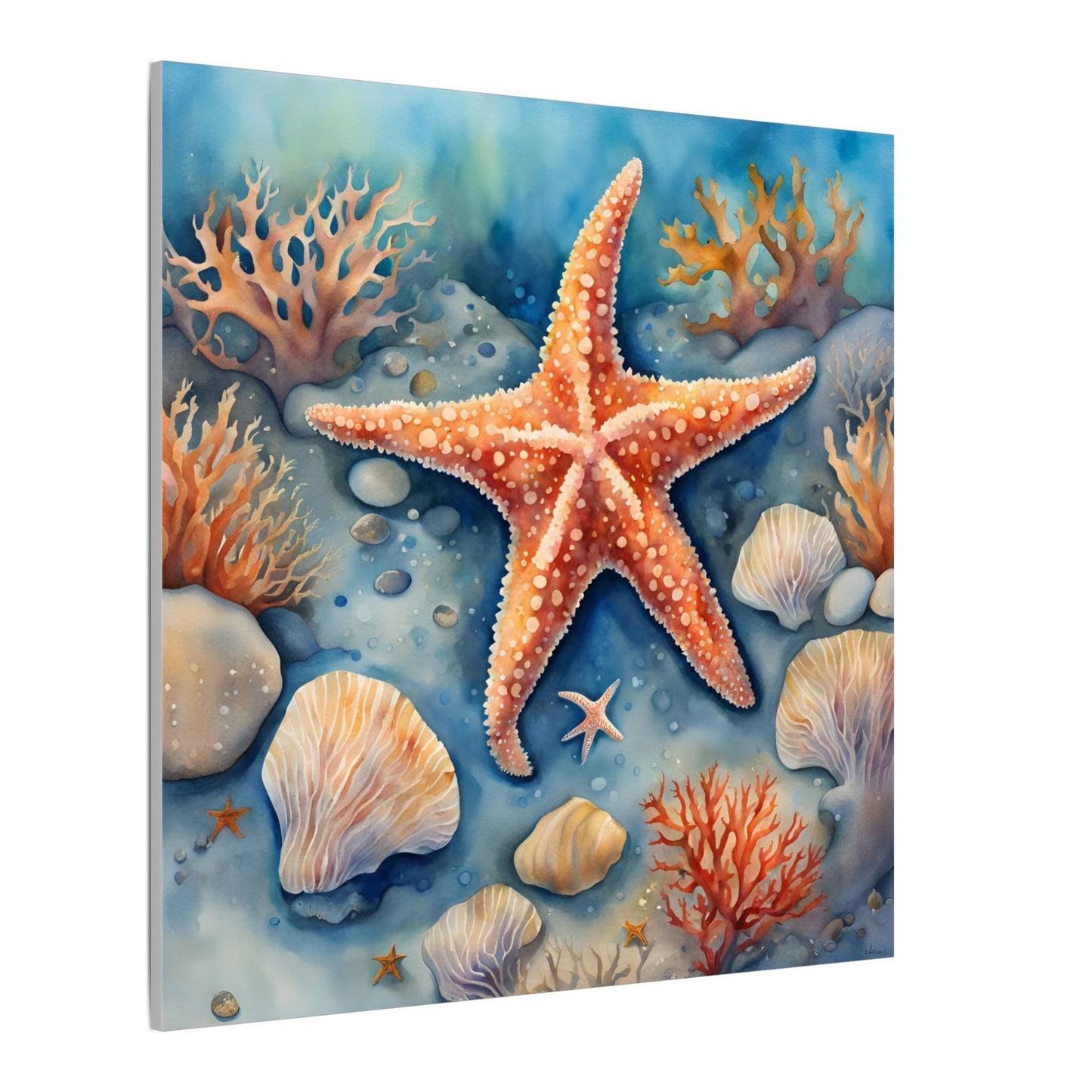 Matte Wall Canvas - Starfish - Neptune's Nursery Collection